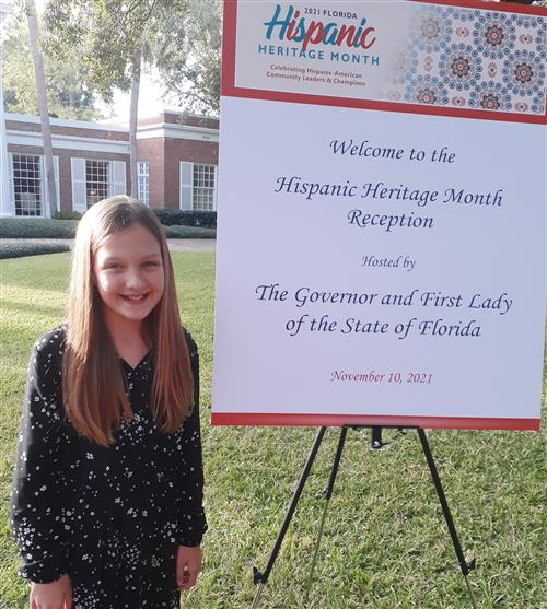 Stella Jurkovic at the Governor's mansion